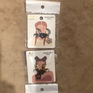 AJ earrings for girls and mom gold or silver